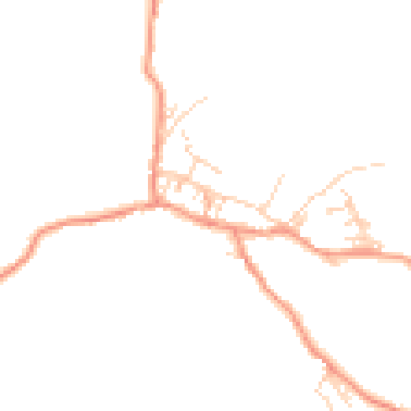 Daytime road noise heatmap for BD20 8NP
