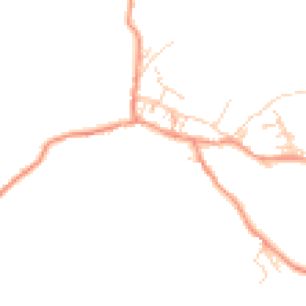 Daytime road noise heatmap for BD20 8NS