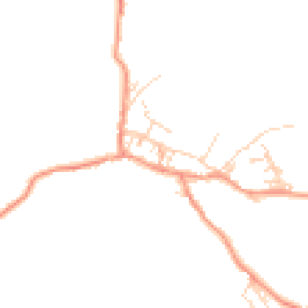 Daytime road noise heatmap for BD20 8NY