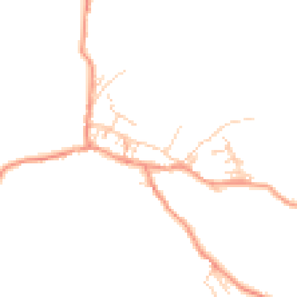 Daytime road noise heatmap for BD20 8NZ