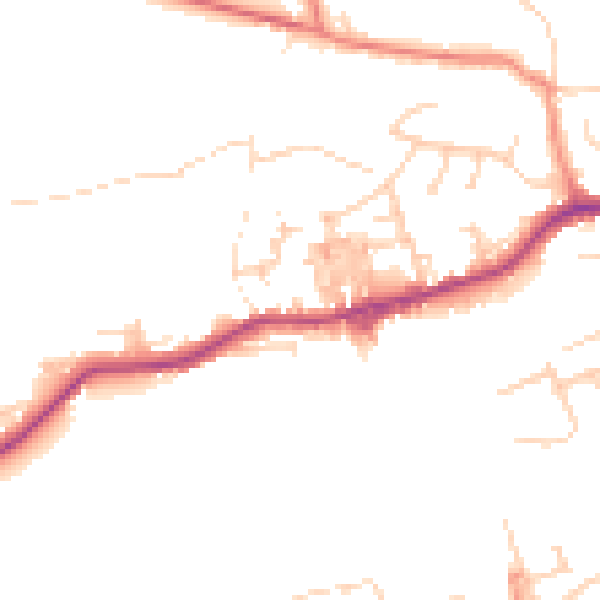 Daytime road noise heatmap for BD20 8QF