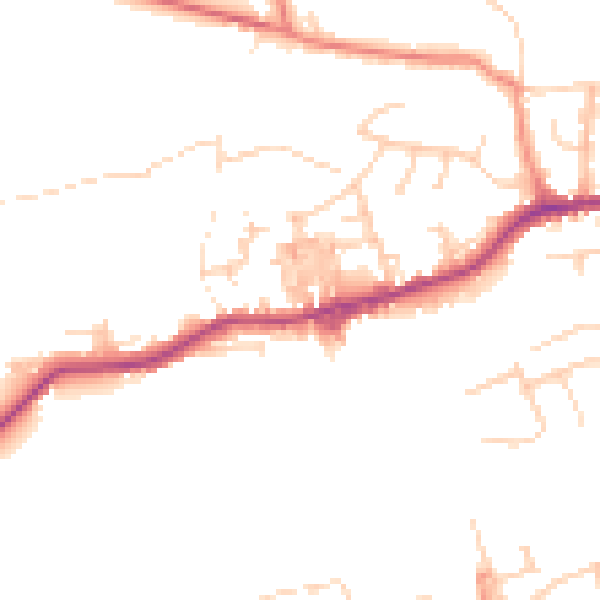 Daytime road noise heatmap for BD20 8QJ