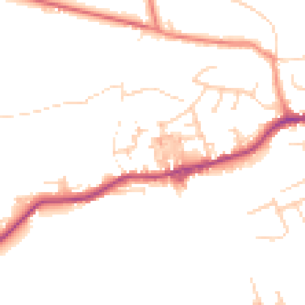 Daytime road noise heatmap for BD20 8QL