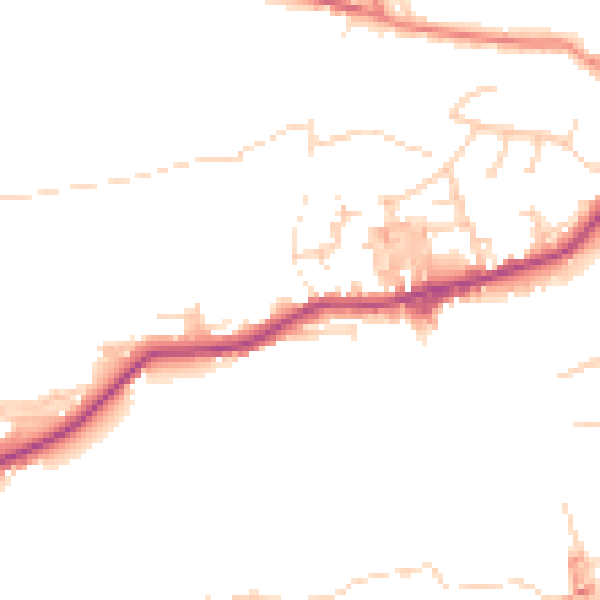 Daytime road noise heatmap for BD20 8QT