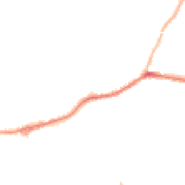 Night-time road noise heatmap for BD20 8SL