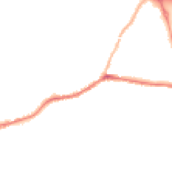 Night-time road noise heatmap for BD20 8TF