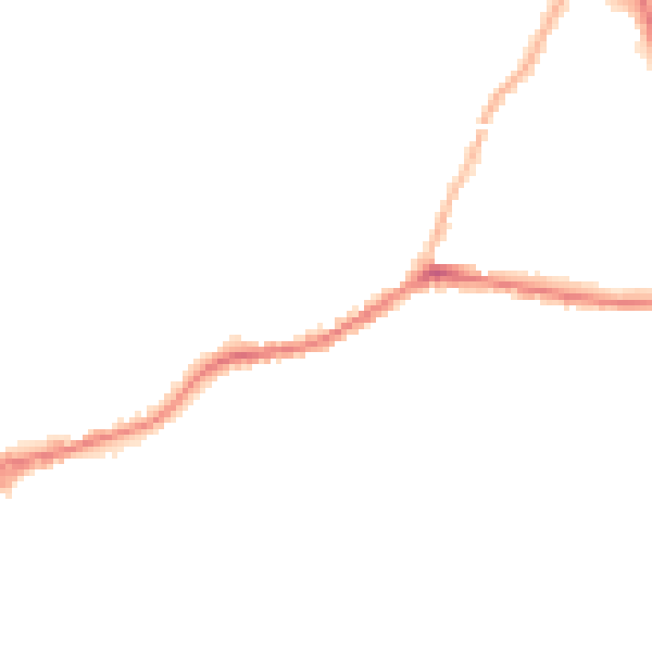 Night-time road noise heatmap for BD20 8TH