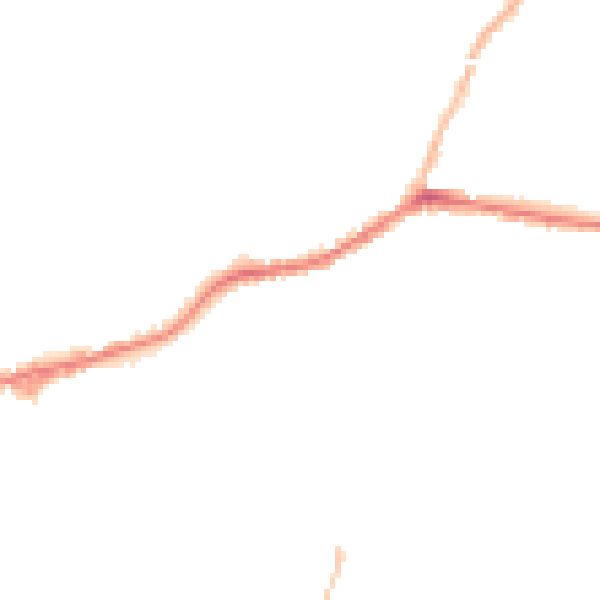Night-time road noise heatmap for BD20 8TL