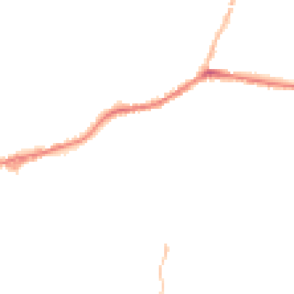 Night-time road noise heatmap for BD20 8TP