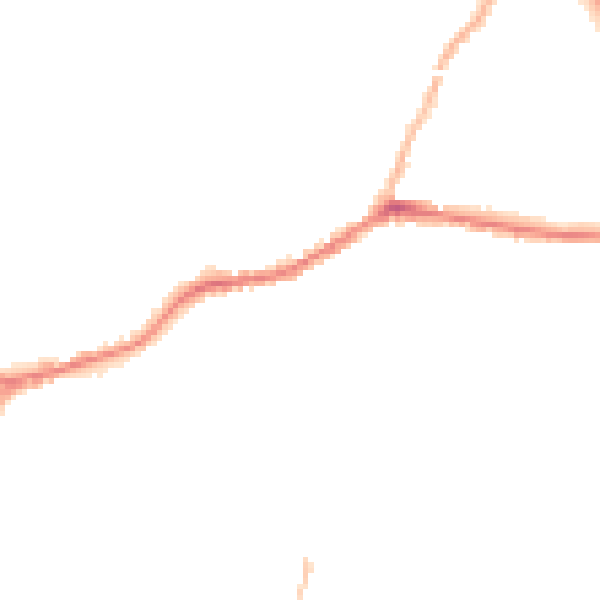 Night-time road noise heatmap for BD20 8TR