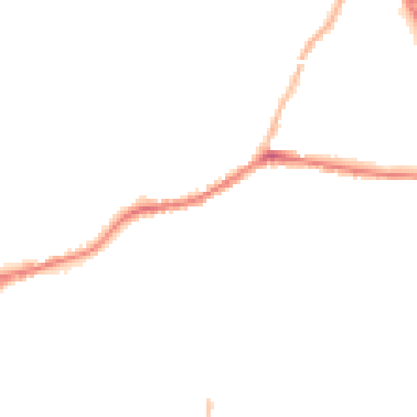 Night-time road noise heatmap for BD20 8TS