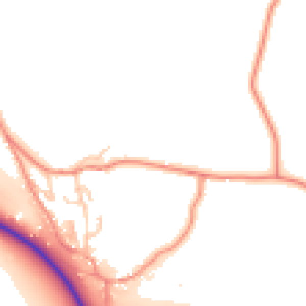Daytime road noise heatmap for BD20 9AE