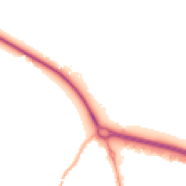 Night-time road noise heatmap for BD20 9BB