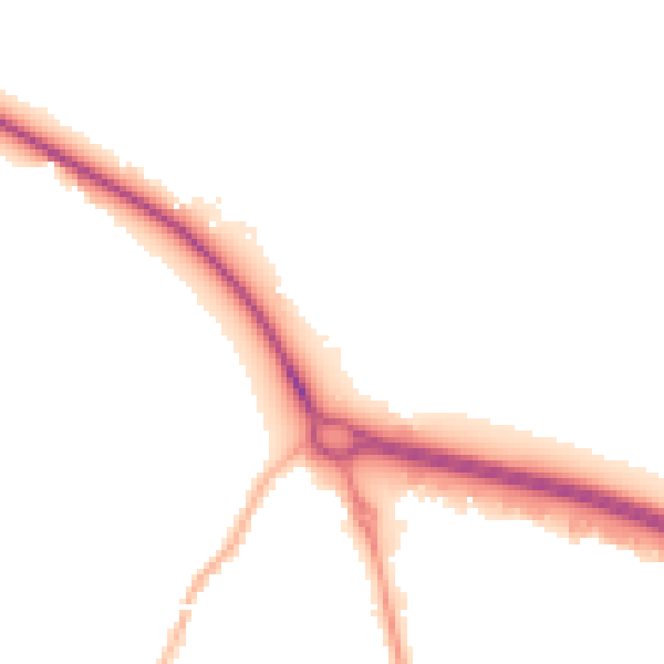 Night-time road noise heatmap for BD20 9BD