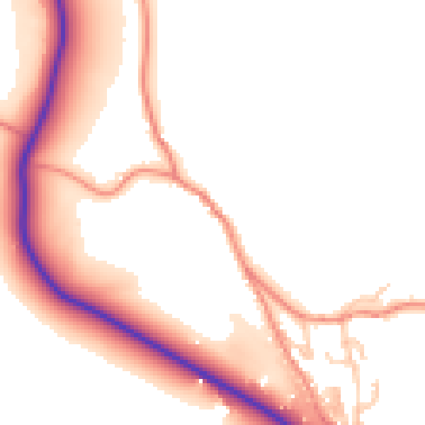 Daytime road noise heatmap for BD20 9BW
