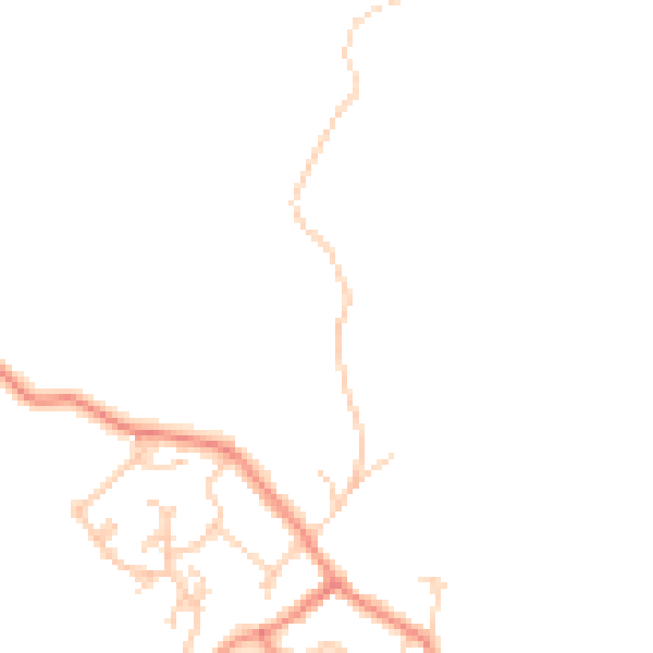 Daytime road noise heatmap for BD20 9EU