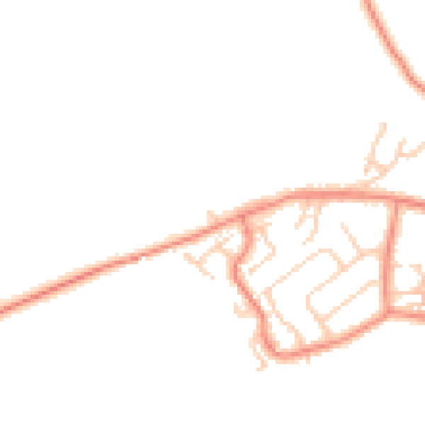 Daytime road noise heatmap for BD20 9FA
