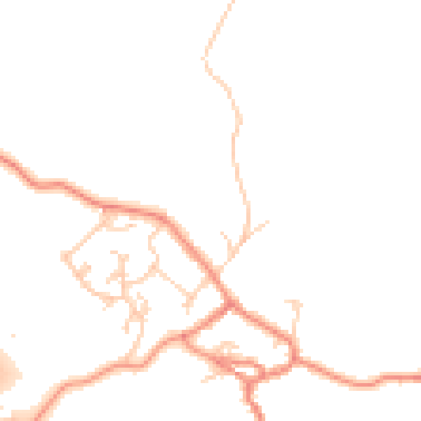 Daytime road noise heatmap for BD20 9FH