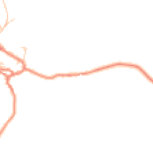 Daytime road noise heatmap for BD20 9HG
