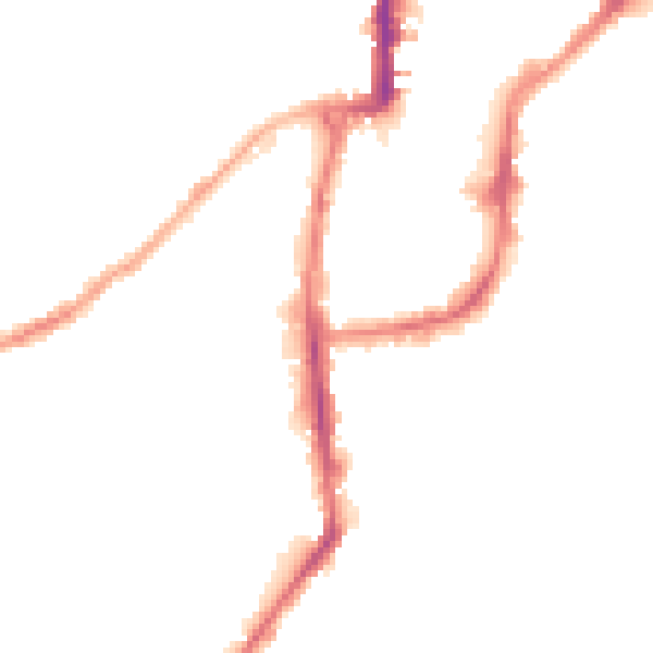 Night-time road noise heatmap for BD21 1AE