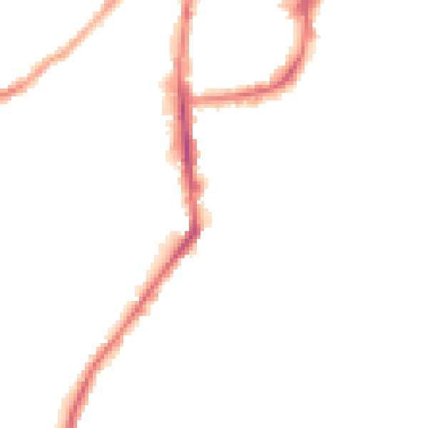 Night-time road noise heatmap for BD21 1AG