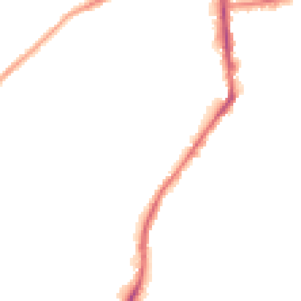 Night-time road noise heatmap for BD21 1AR