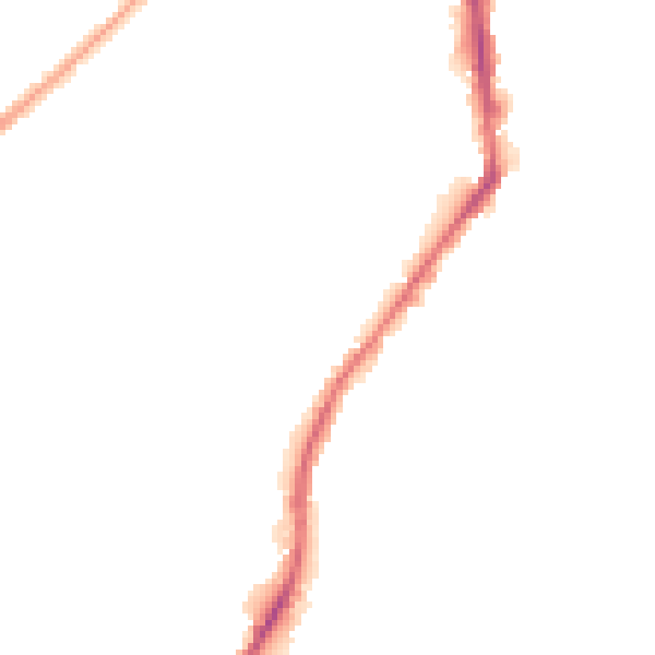 Night-time road noise heatmap for BD21 1AU