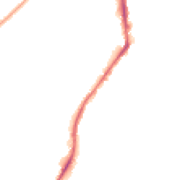 Night-time road noise heatmap for BD21 1AX