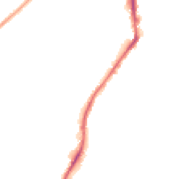 Night-time road noise heatmap for BD21 1AZ