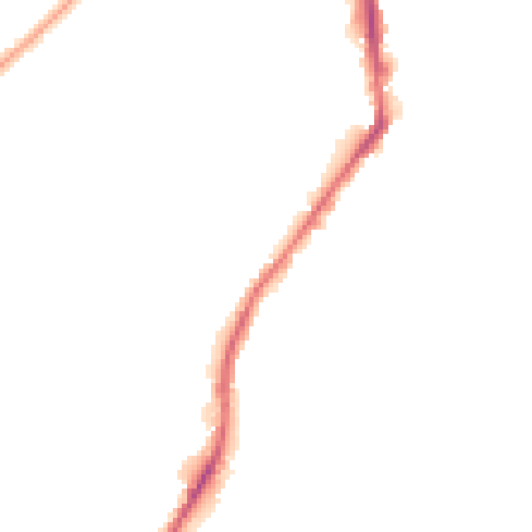 Night-time road noise heatmap for BD21 1BB
