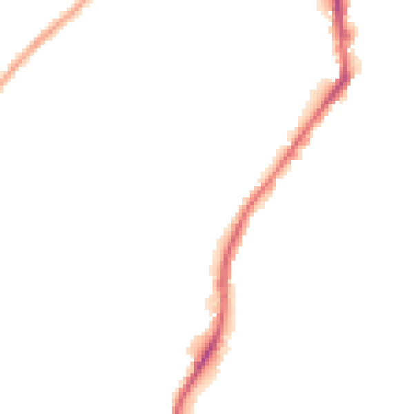 Night-time road noise heatmap for BD21 1BD