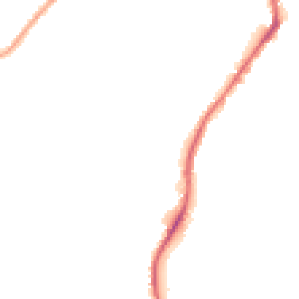 Night-time road noise heatmap for BD21 1BL