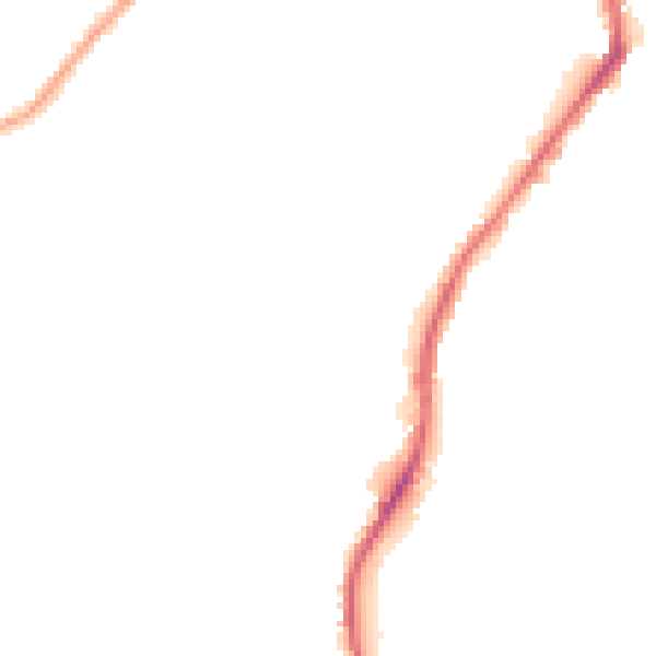 Night-time road noise heatmap for BD21 1BS
