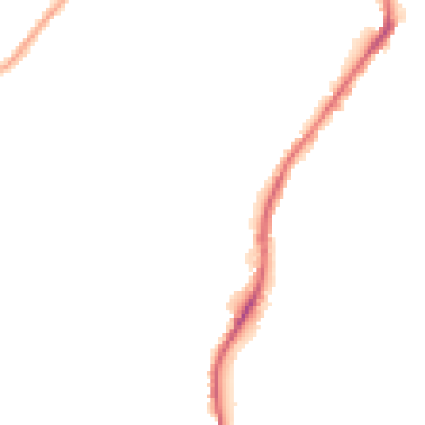 Night-time road noise heatmap for BD21 1BT