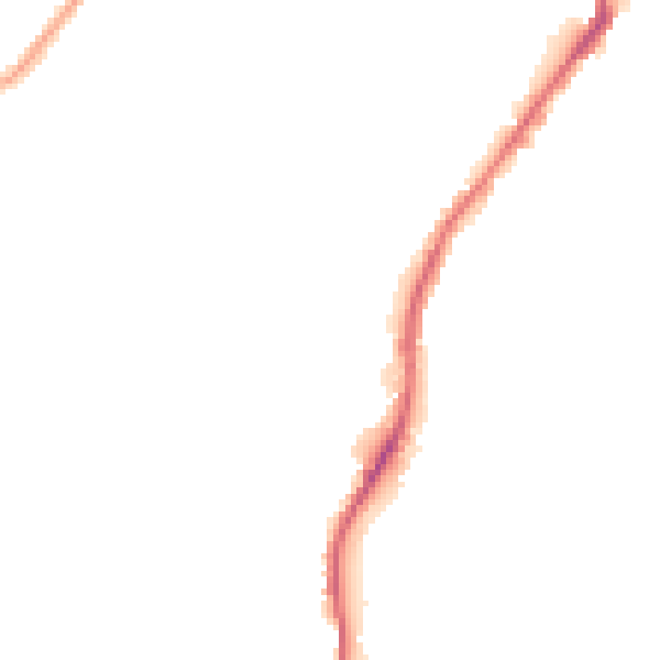 Night-time road noise heatmap for BD21 1BU