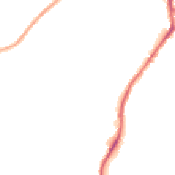 Night-time road noise heatmap for BD21 1BW