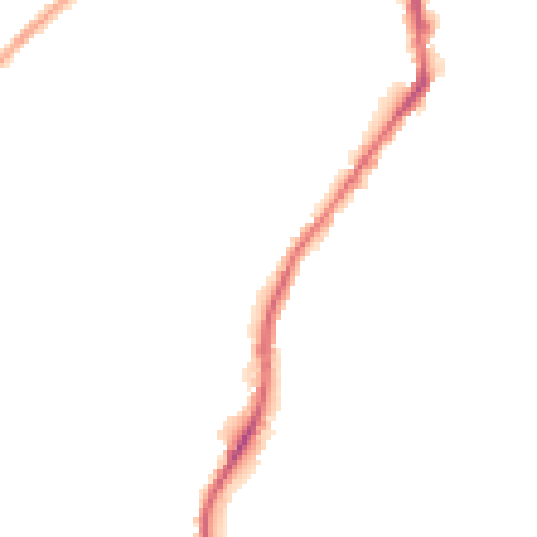 Night-time road noise heatmap for BD21 1BZ