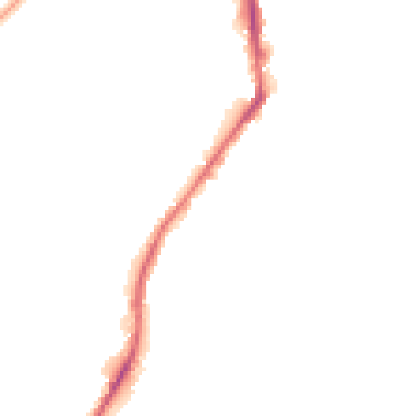 Night-time road noise heatmap for BD21 1DB