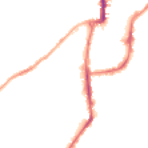Night-time road noise heatmap for BD21 1DF