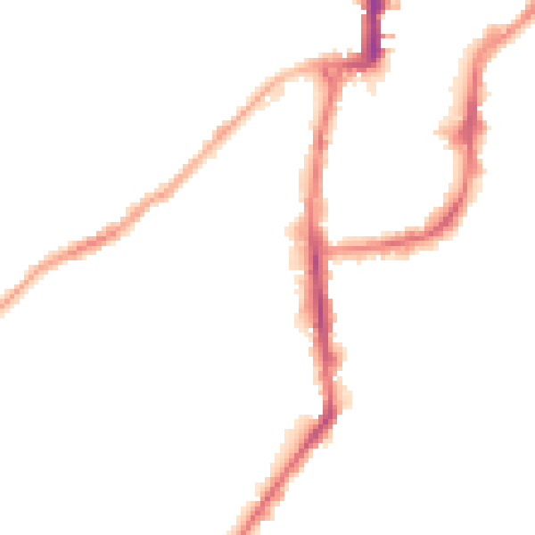 Night-time road noise heatmap for BD21 1DJ