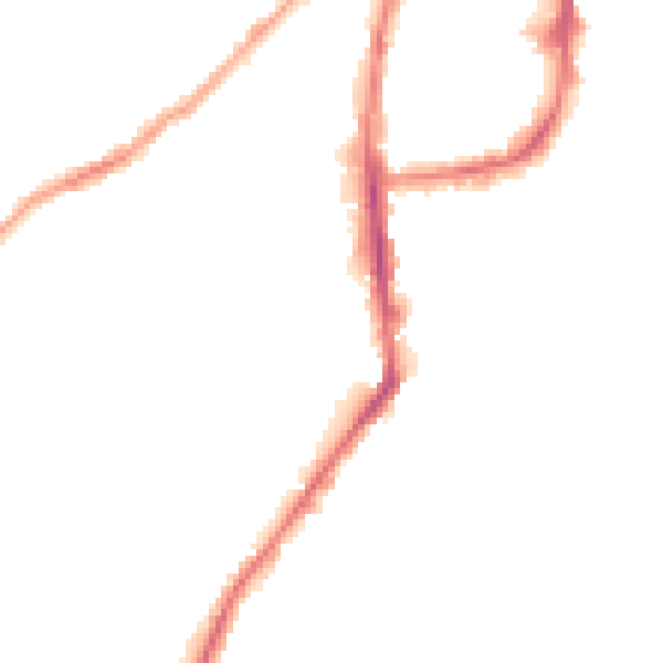 Night-time road noise heatmap for BD21 1DL