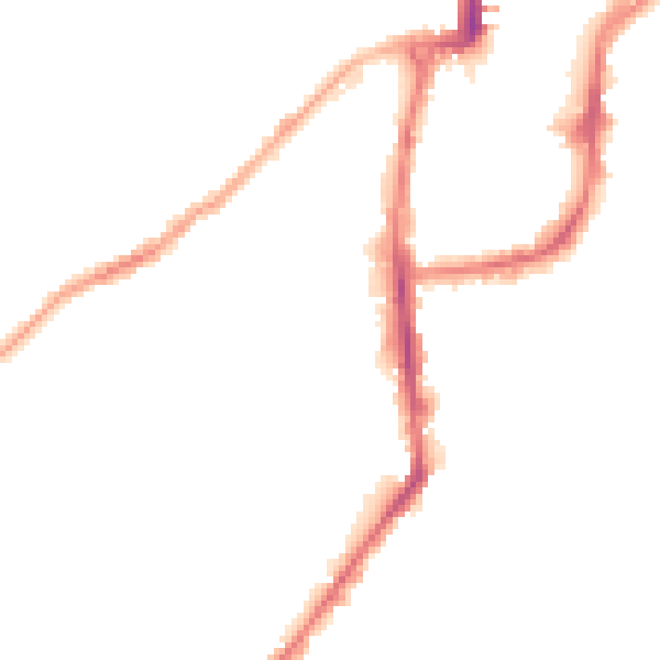 Night-time road noise heatmap for BD21 1DN