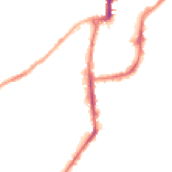 Night-time road noise heatmap for BD21 1DQ