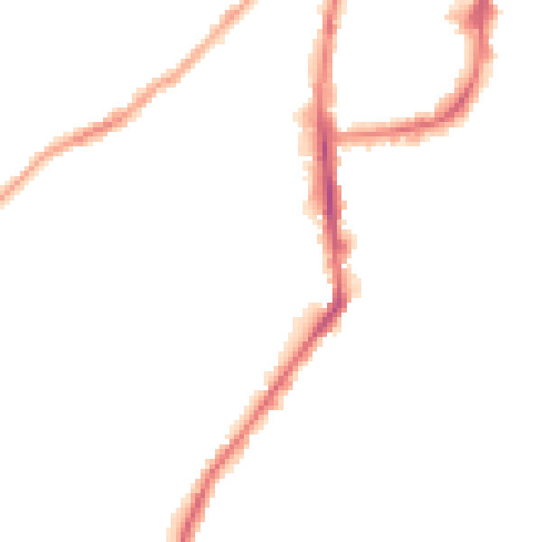 Night-time road noise heatmap for BD21 1DZ