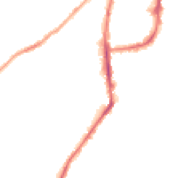 Night-time road noise heatmap for BD21 1EA