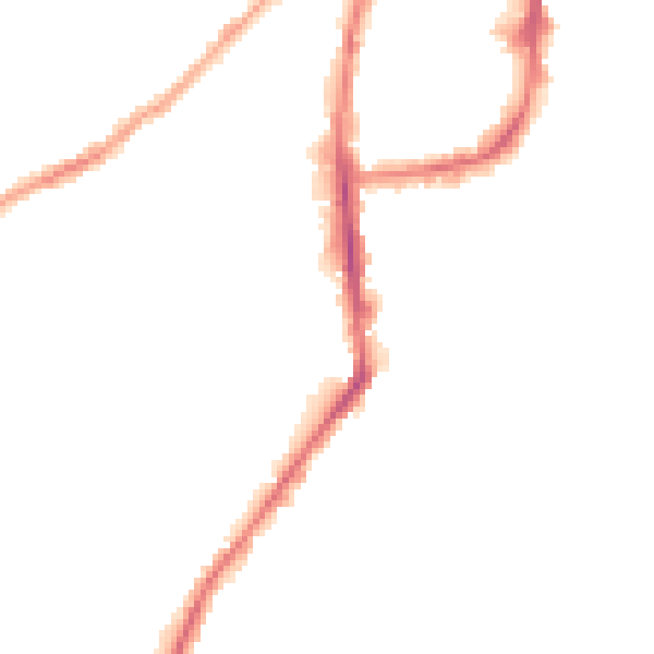 Night-time road noise heatmap for BD21 1ED