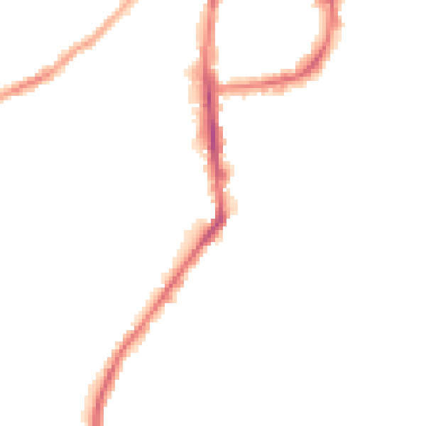 Night-time road noise heatmap for BD21 1EL