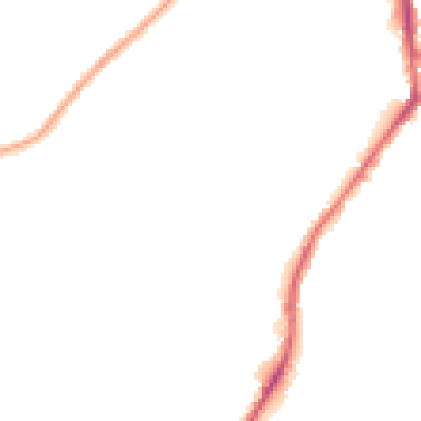 Night-time road noise heatmap for BD21 1LB