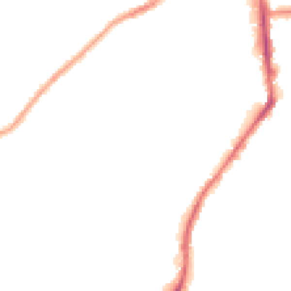 Night-time road noise heatmap for BD21 1LQ