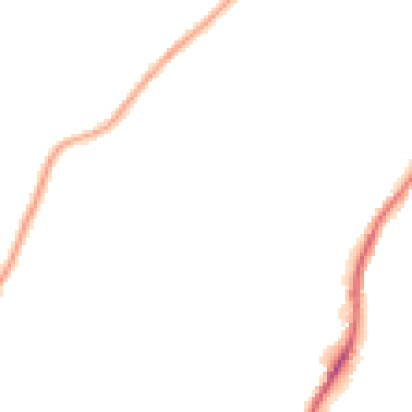 Night-time road noise heatmap for BD21 1LZ